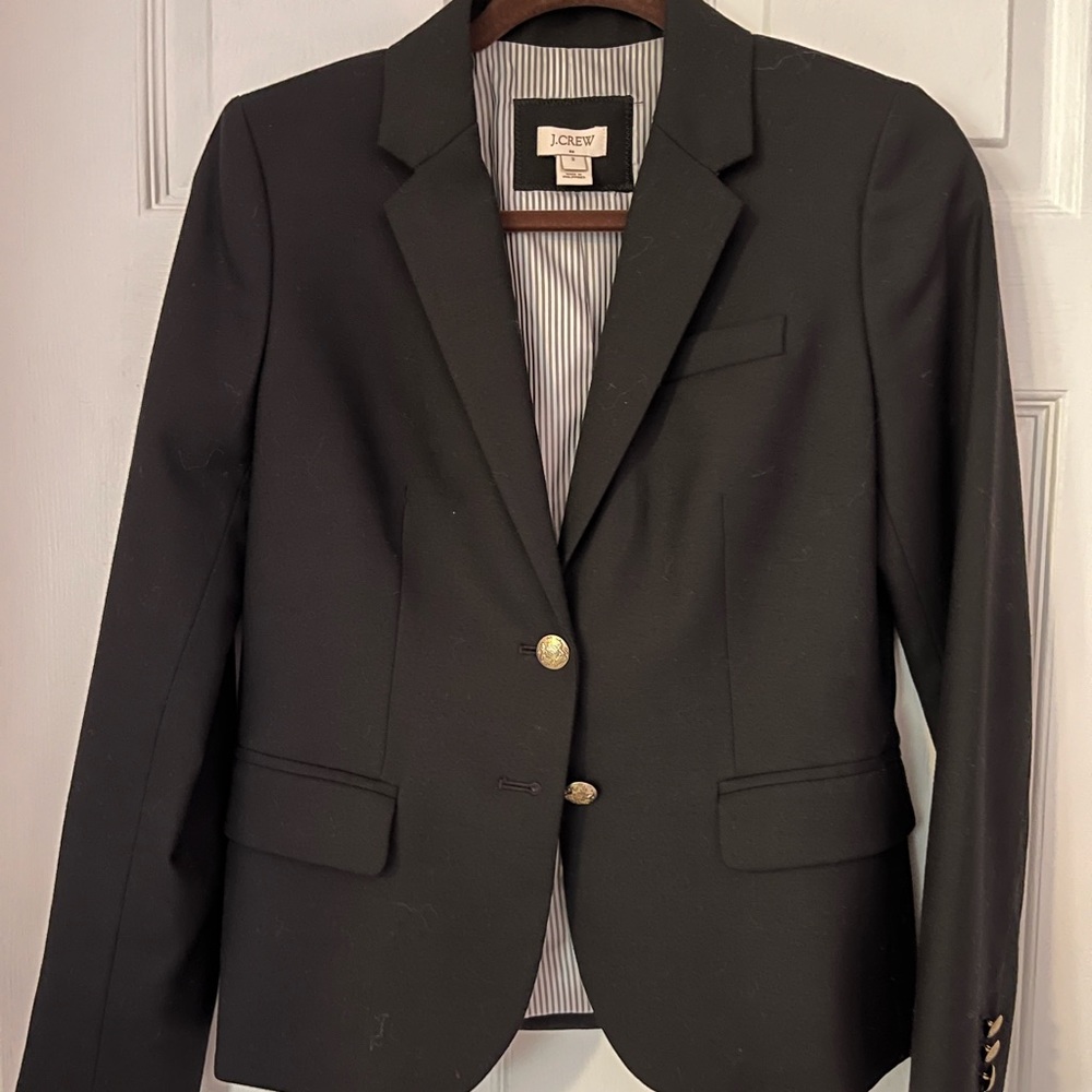Black wool schoolboy blazer